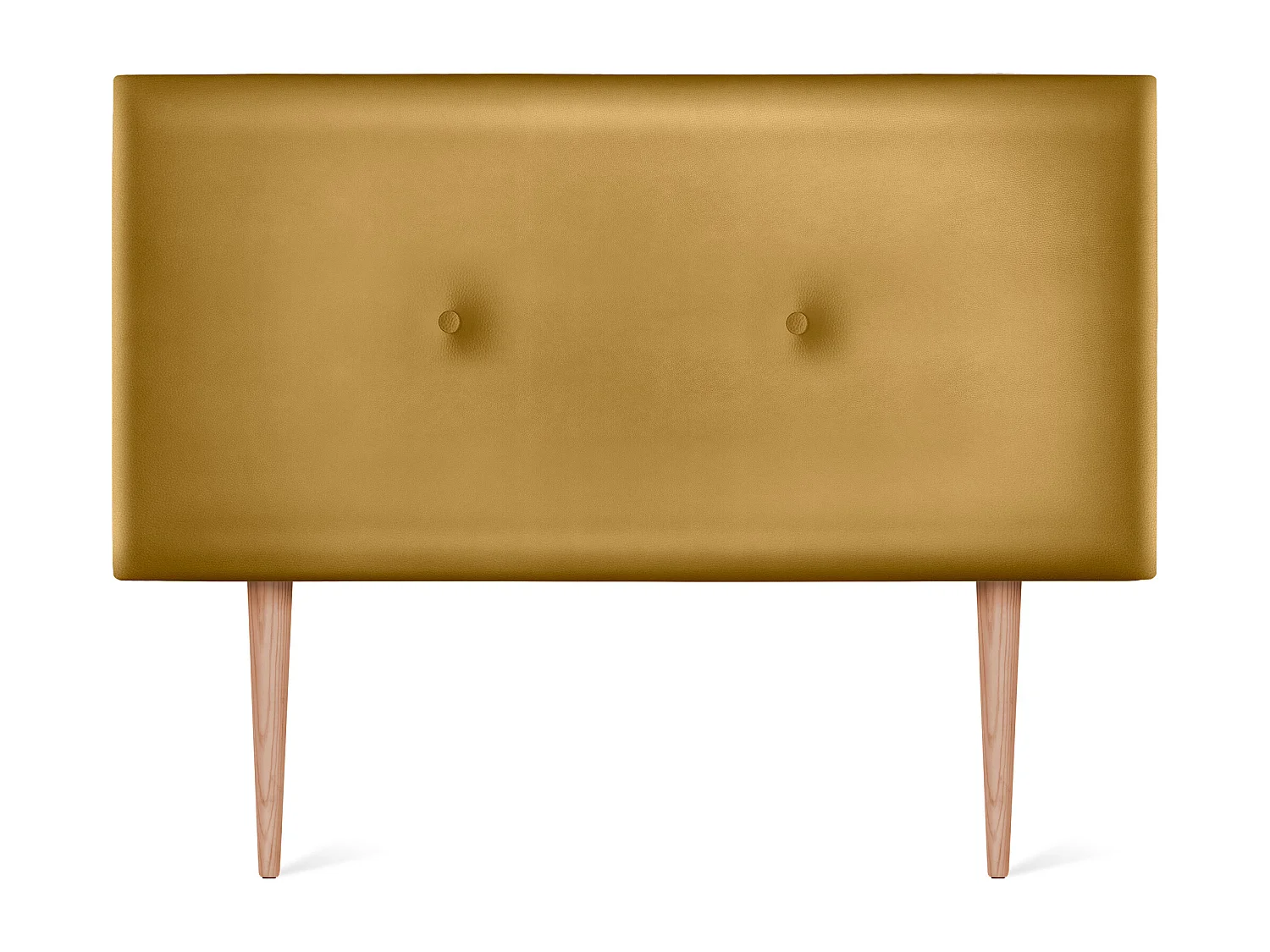 DHOME Glad kunstleer hoofdeinde met knopen 95x105cm met bedpoten 90 - Goud
