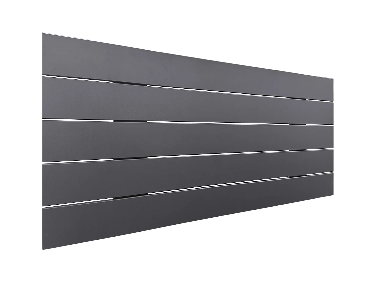 DHOME Tête de lit en bois recyclé DM Style Palette Horizontale 105x46cm Lits 105 - Gris Solide