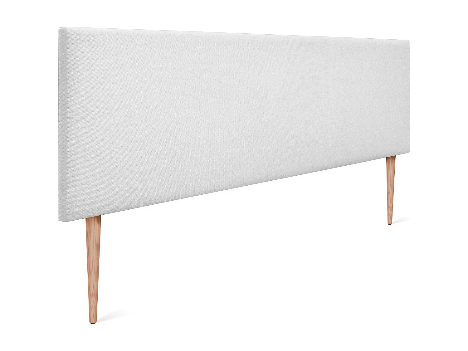 DHOME Cabeceira de  Tecido AquaLinho Liso 150x105cm com Pernas Camas 150 - Blanco