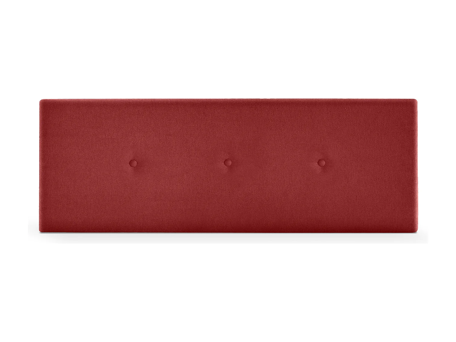 DHOME Hoofdeinde gladde aqualine stof met knopen 145x50cm bedden 135/140 - rood