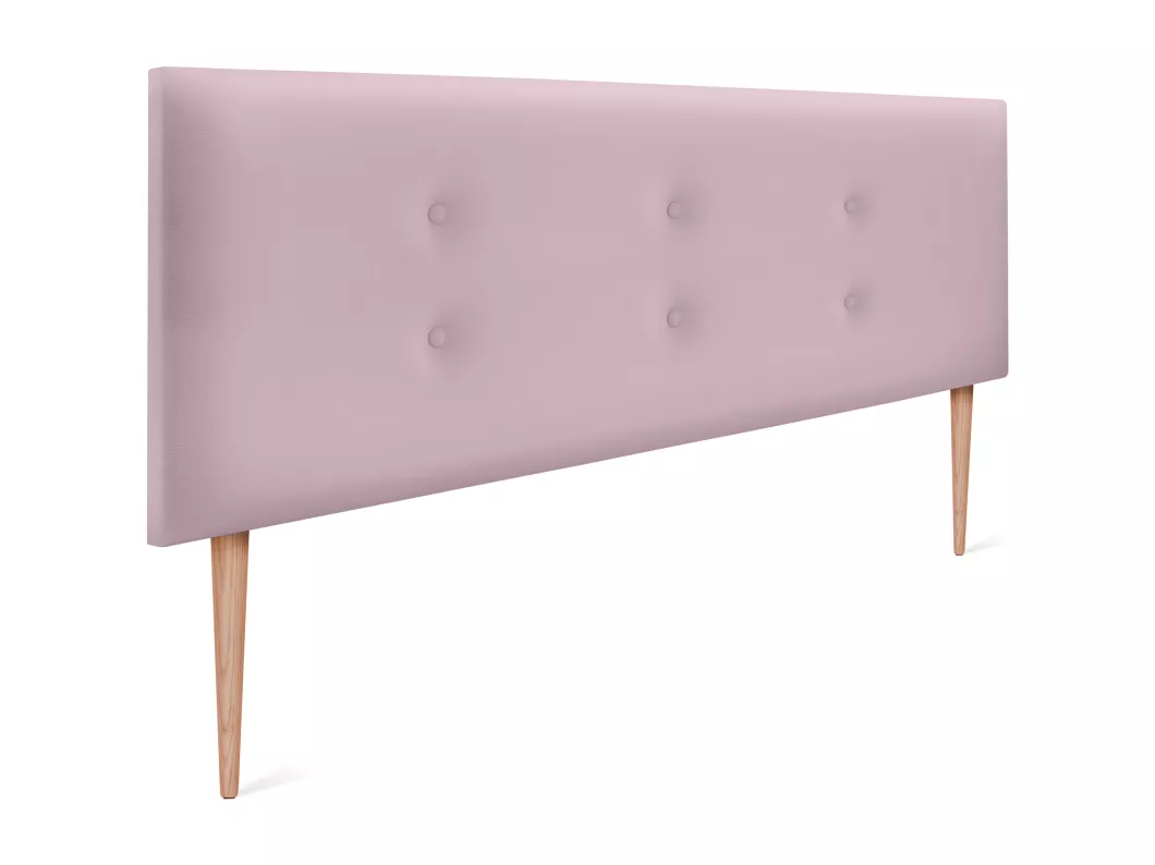 Kauf Unique DHOME Kopfteil aus Kunstleder mit 2 Reihen Knöpfen 145x105cm Mit Beinen Betten 135/140 - Rosa