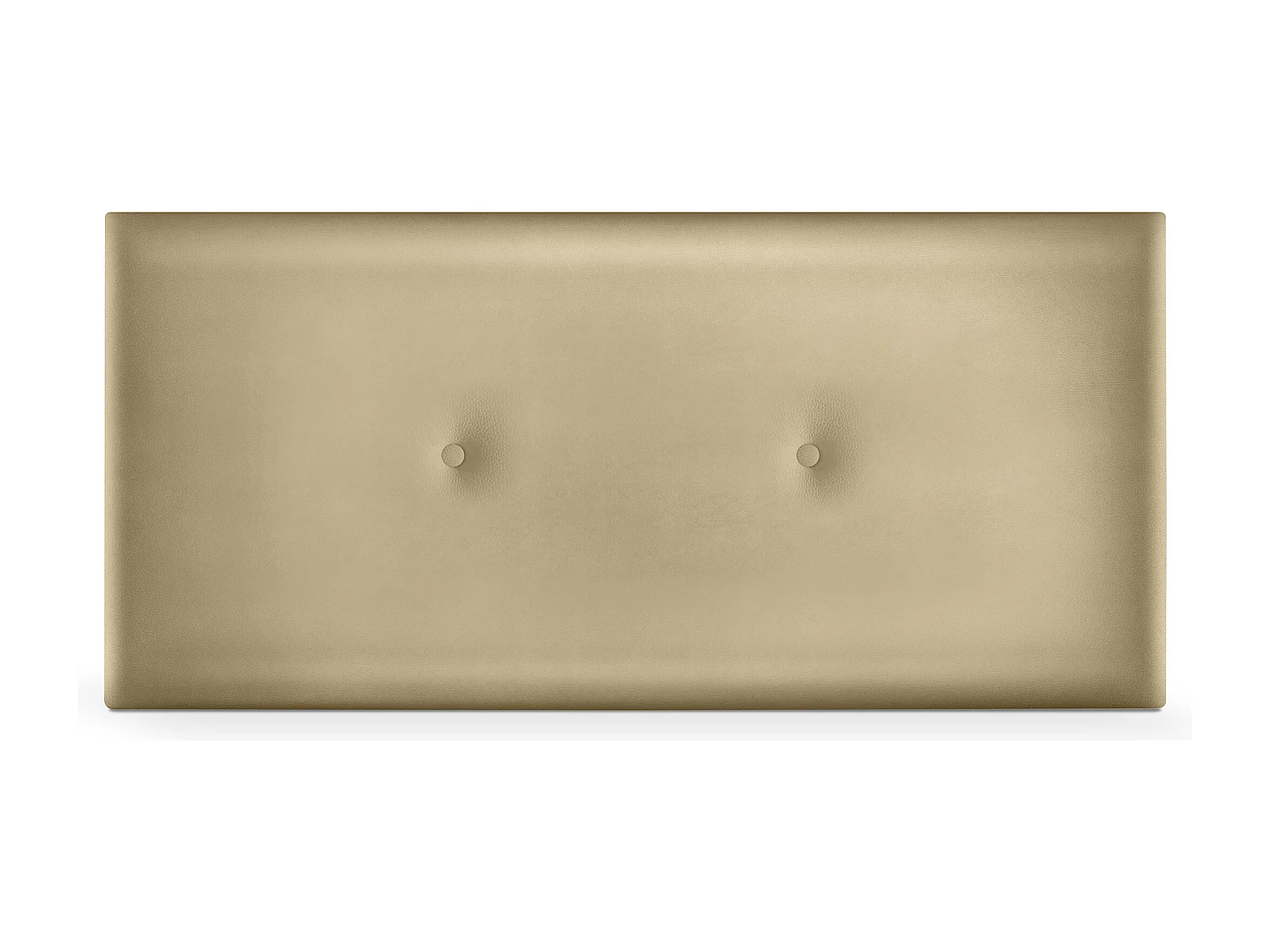 DHOME Tête de lit simili cuir lisse avec Boutons 90x50cm Lits 80/90 - Champagne