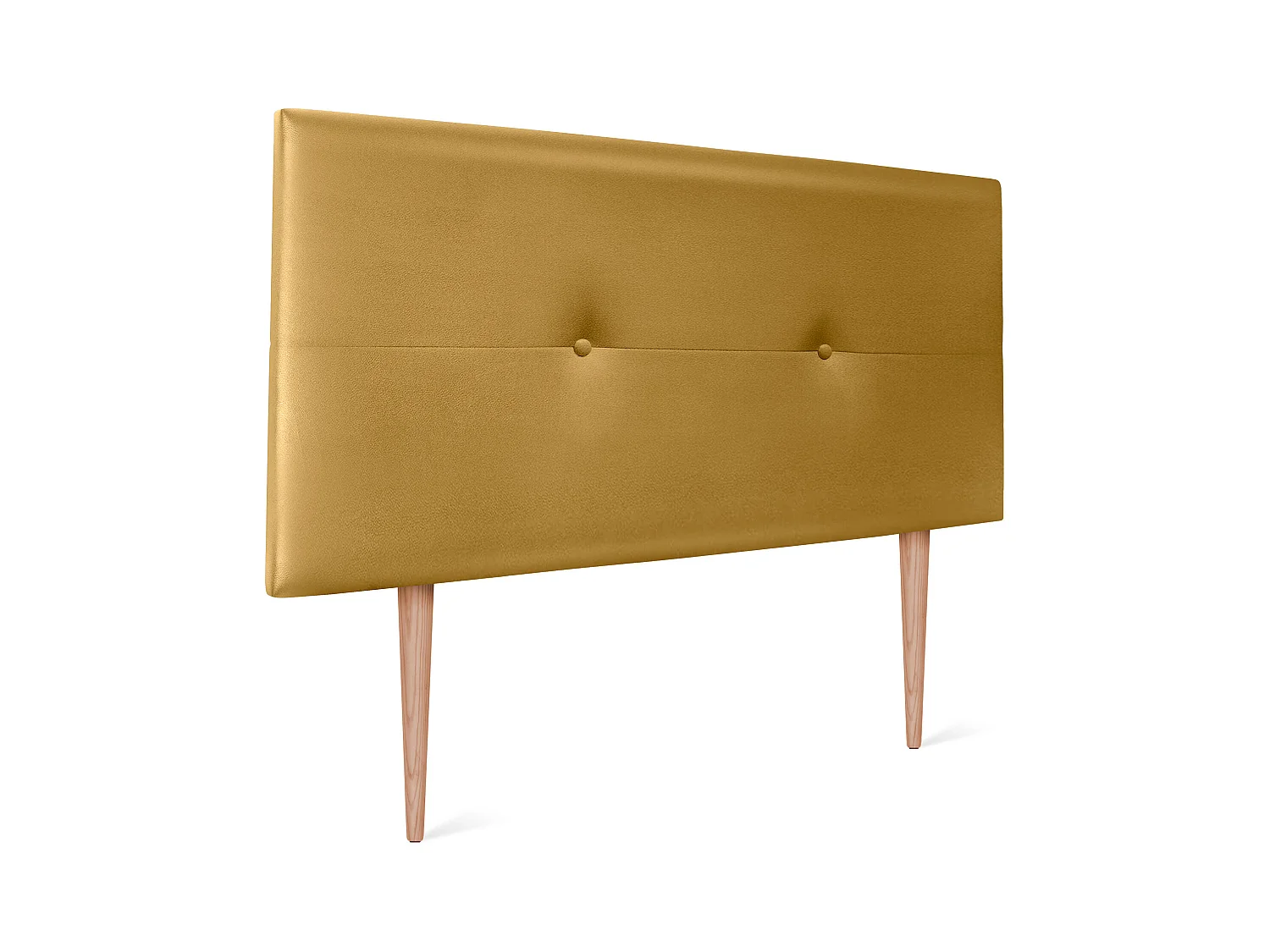 DHOME Tête de lit similicuir avec Boutons 110x105cm avec pieds Lits 105 - Doré
