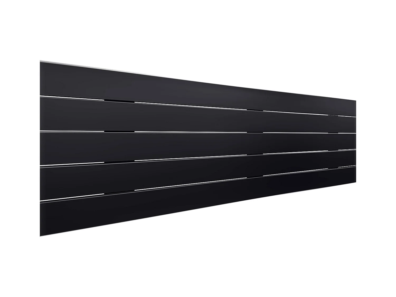 DHOME Tête de lit en bois recyclé DM Style Palette Horizontale 160x46cm Lits 150/160 - Noir Solide