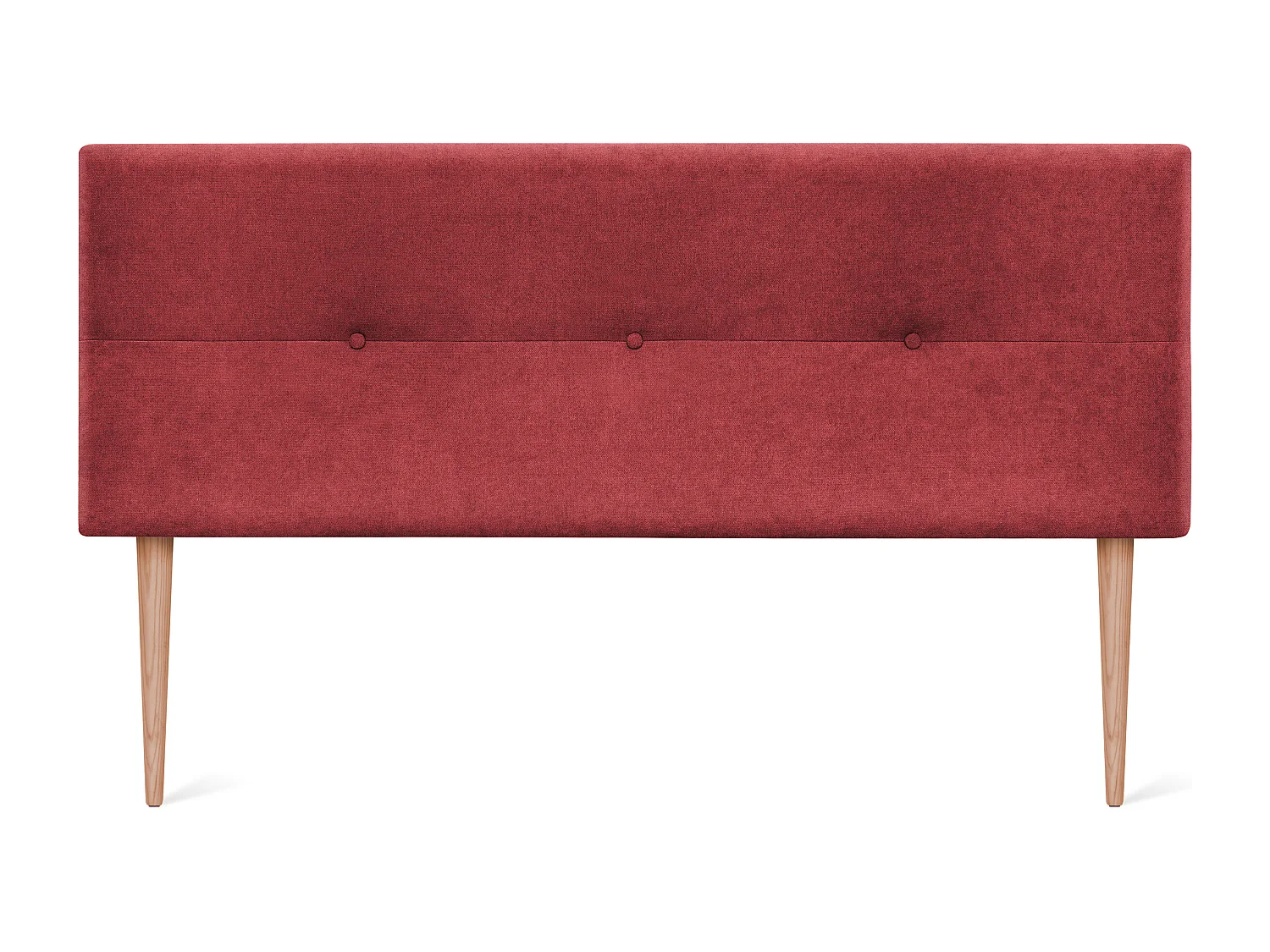 DHOME Aqualine Kopfteil aus Stoff mit Knöpfen 145x105cm Mit Beinen Betten 135/140 - Rot