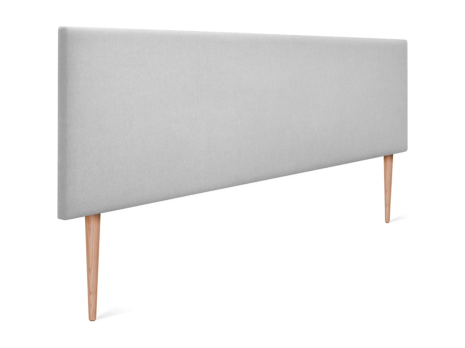 DHOME Tête de lit en tissu Aqualine lisse 145x105cm avec pieds Lits 135/140 - Gris perle