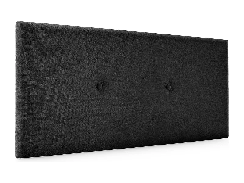 DHOME Tête de lit en tissu uni avec Boutons 110x50cm Lits 105 - Noir