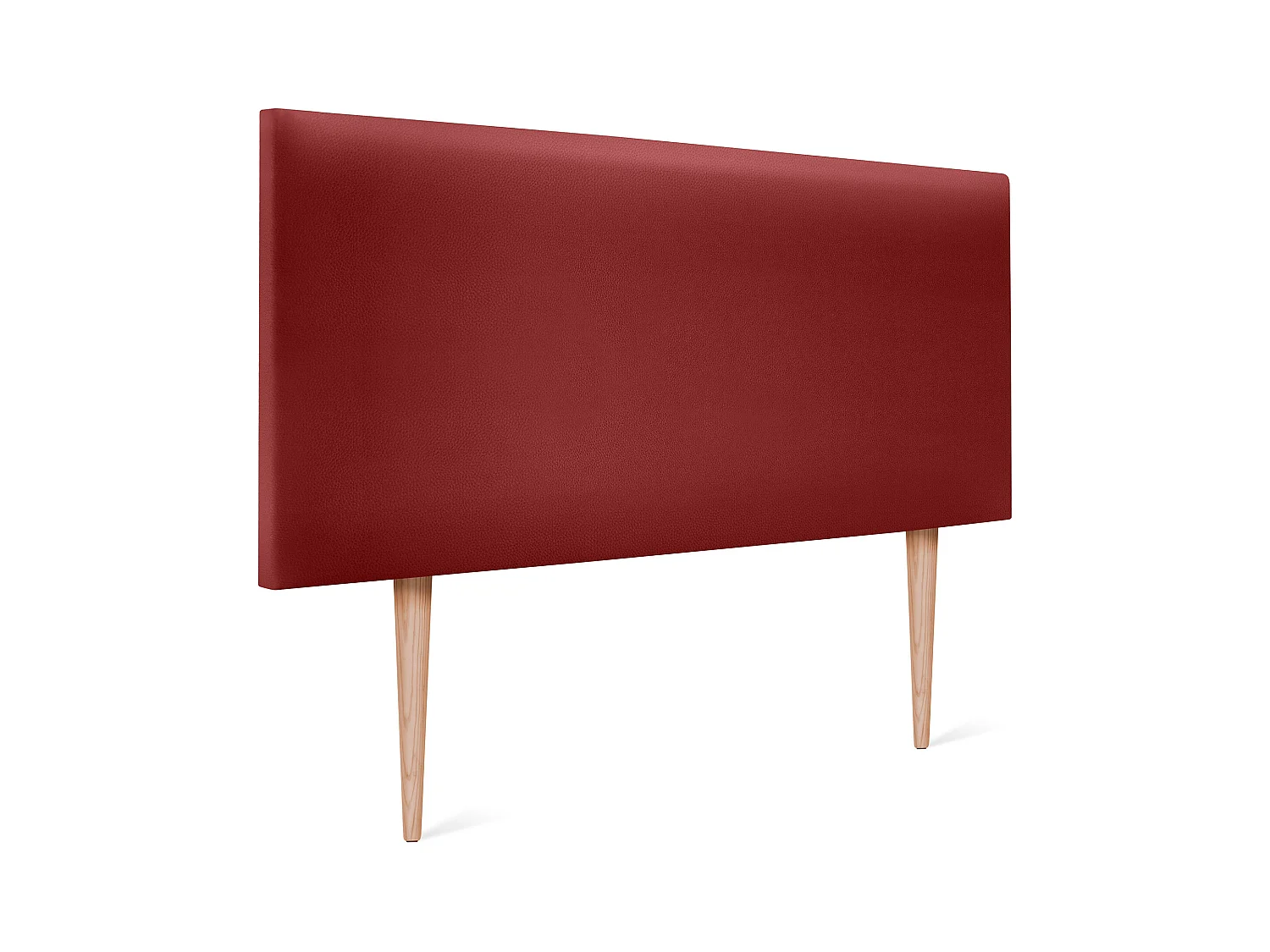 DHOME Tête de lit simili cuir lisse 105x105cm avec pieds Lits 105 - Rouge