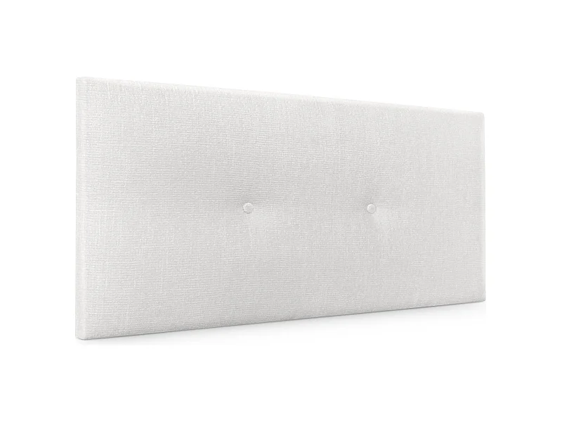 DHOME Tête de lit en laine naturelle avec Boutons 105x50cm Lits 105 - Blanc
