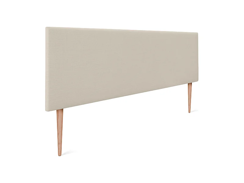 DHOME Glad natuurlijk linnen hoofdeinde 145x105cm met bedpoten 135/140 Beige