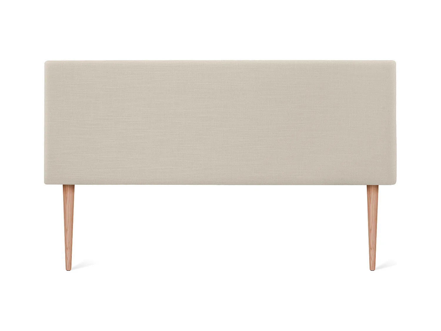 DHOME Tête de lit en lin naturel lisse 145x105cm avec pieds Lits 135/140 - Beig