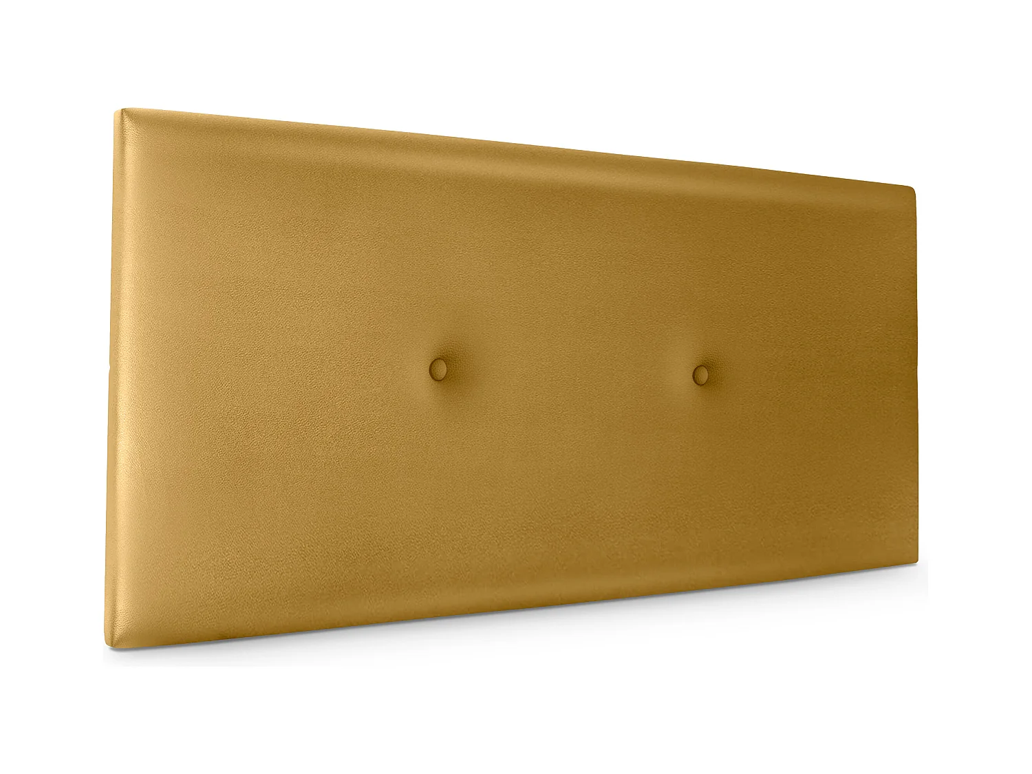DHOME Tête de lit simili cuir lisse avec Boutons 90x50cm Lits 80/90 - Doré