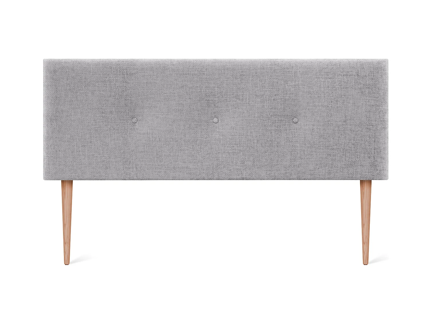 DHOME Tête de lit en laine naturelle avec Boutons 145x105cm avec pieds Lits 135/140 - Gris clair