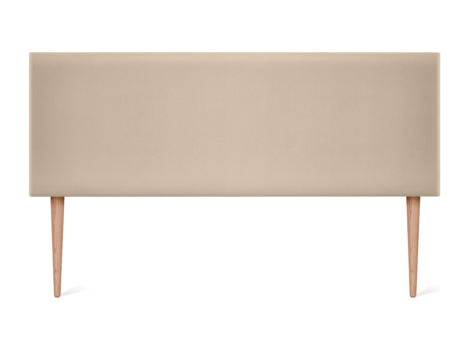 DHOME Kopfteil aus glattem Kunstleder 145x105cm Mit Beinen Betten 135/140 - Beige