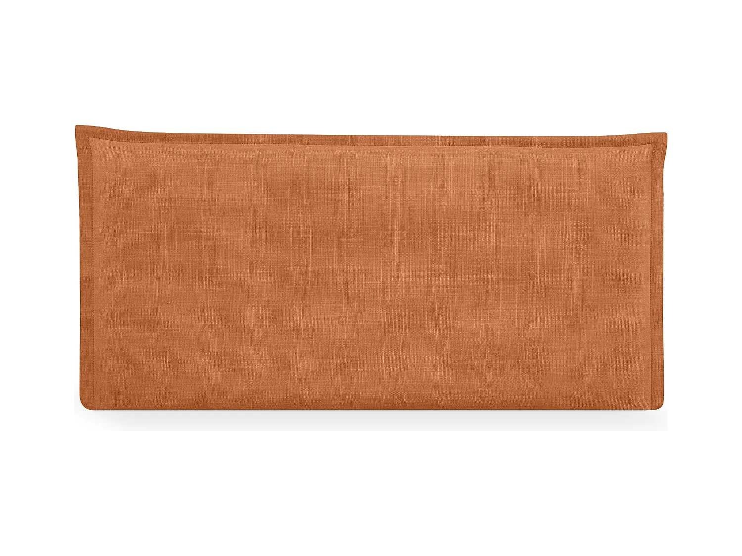 DHOME Tête de lit en lin naturel lisse avec garniture 95x50cm Lits 90 - Orange