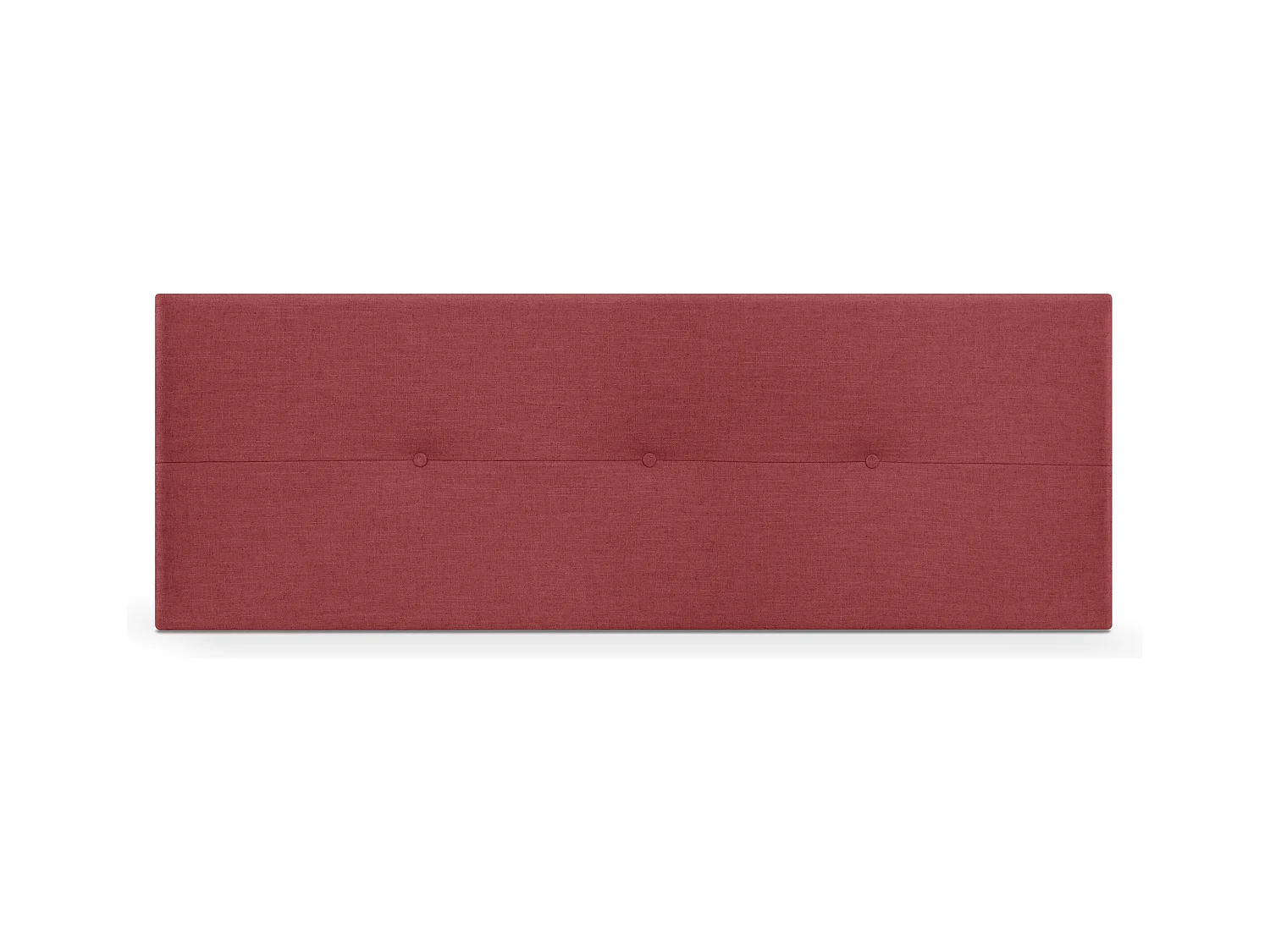 DHOME Tête de lit en lin naturel avec Boutons 135x50cm Lits 120/135 - Rouge