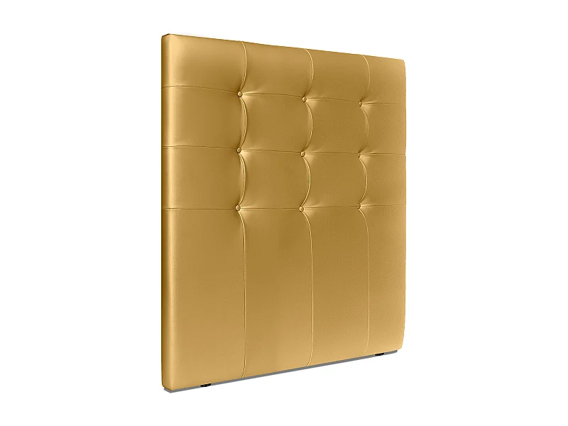 DHOME Cabeceira de  Couro sintético Capitoné Até o chão 95x120cm Camas 90 - Dourado