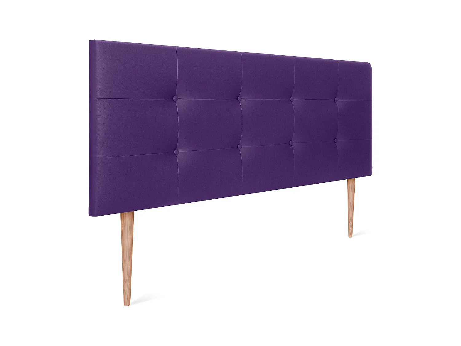 DHOME Tête de lit en Similicuir Capitonné 160x115cm avec Pieds Lits 150/160 - Lilas