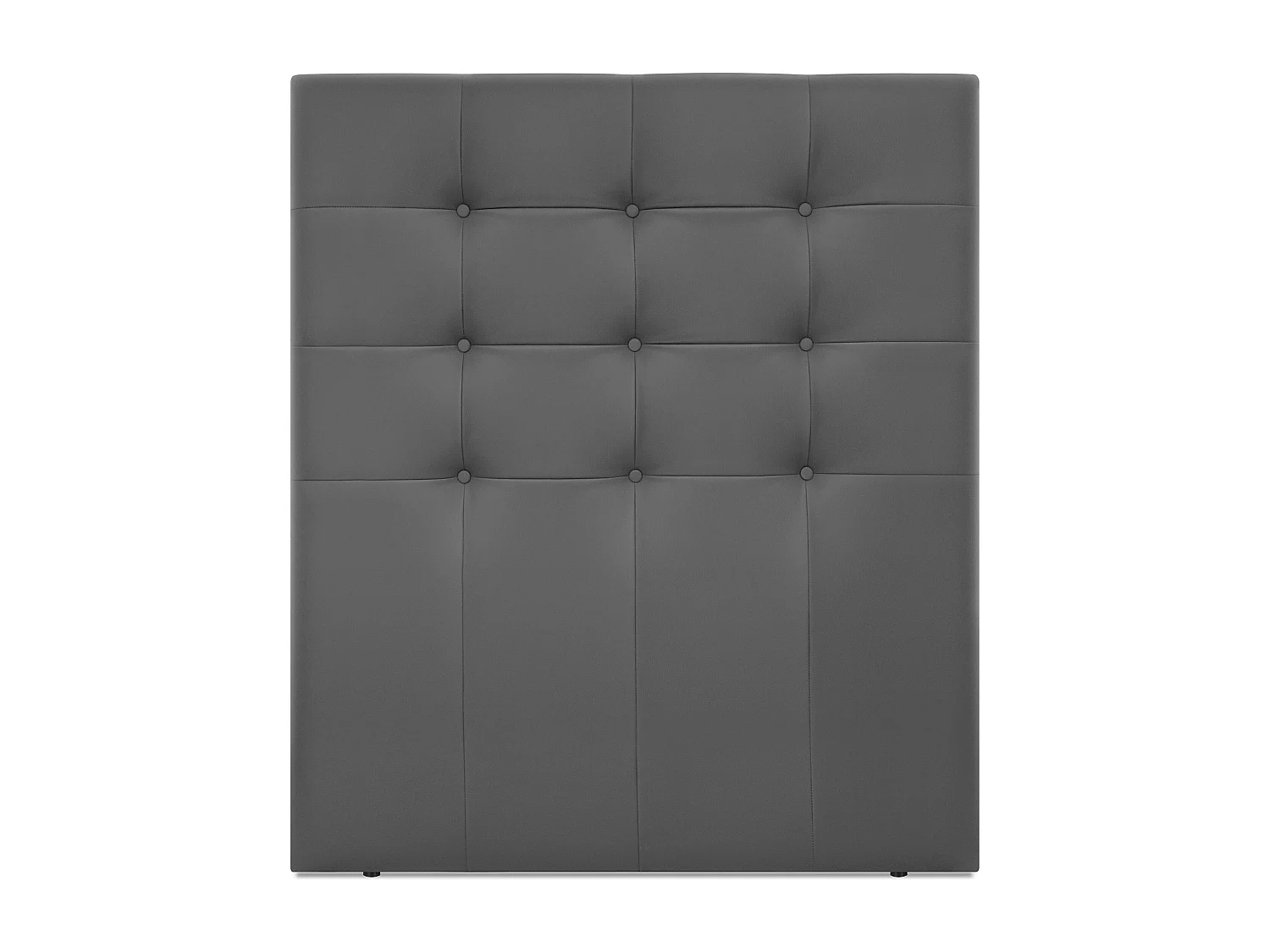 DHOME Cabeceira de  Couro sintético Capitoné Até o chão 95x120cm Camas 90 - Cinza