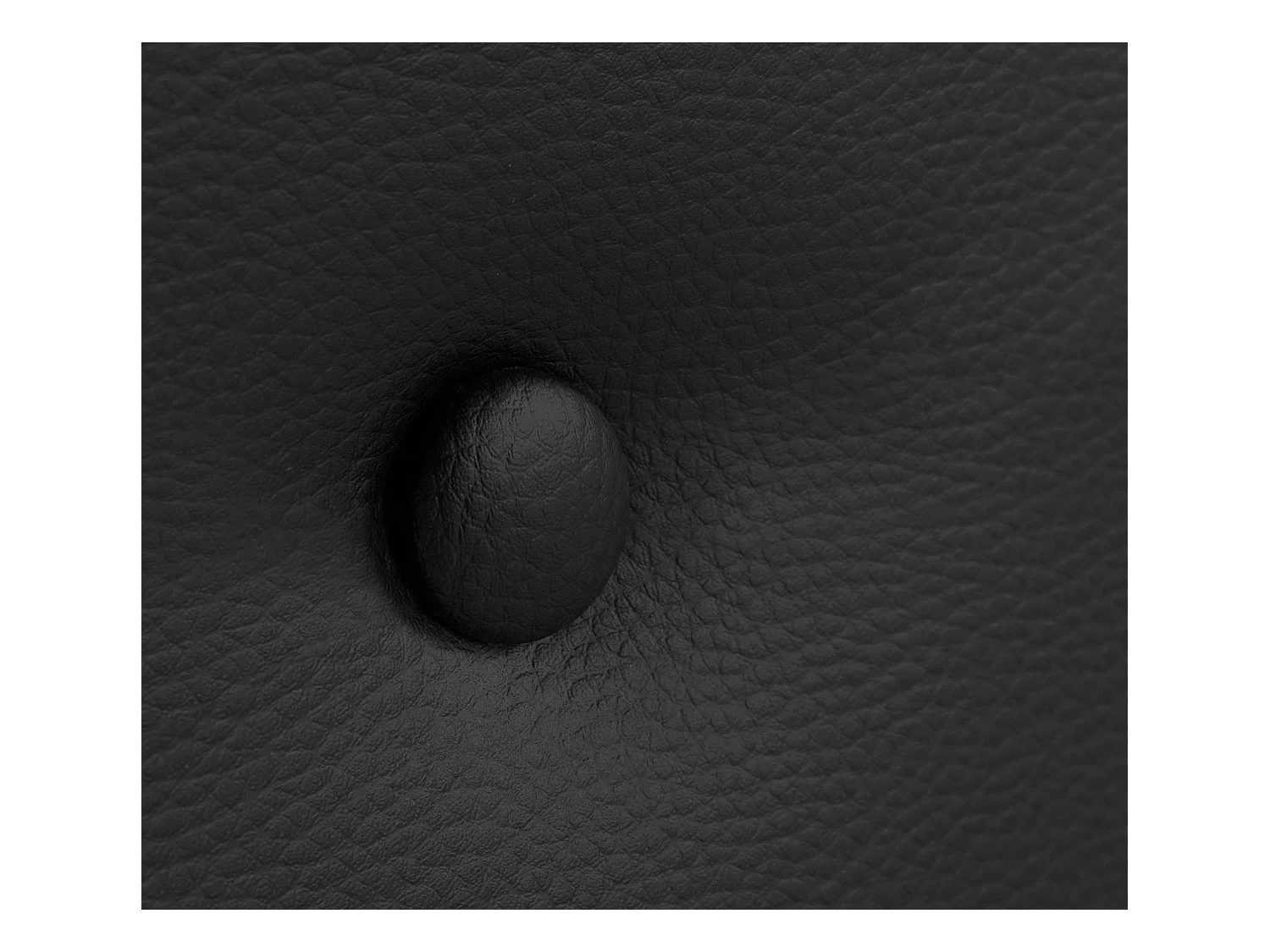 DHOME Tête de lit simili cuir lisse avec Boutons 145x50cm Lits 135/140 - Noir