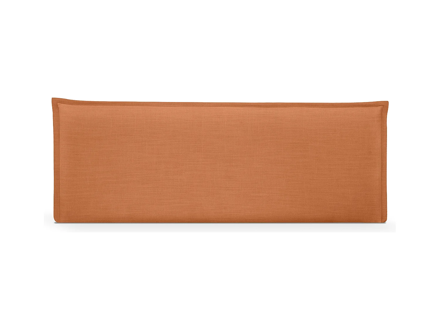 DHOME Tête de lit en lin naturel lisse avec garniture 135x50cm Lits 120/135 - Orange