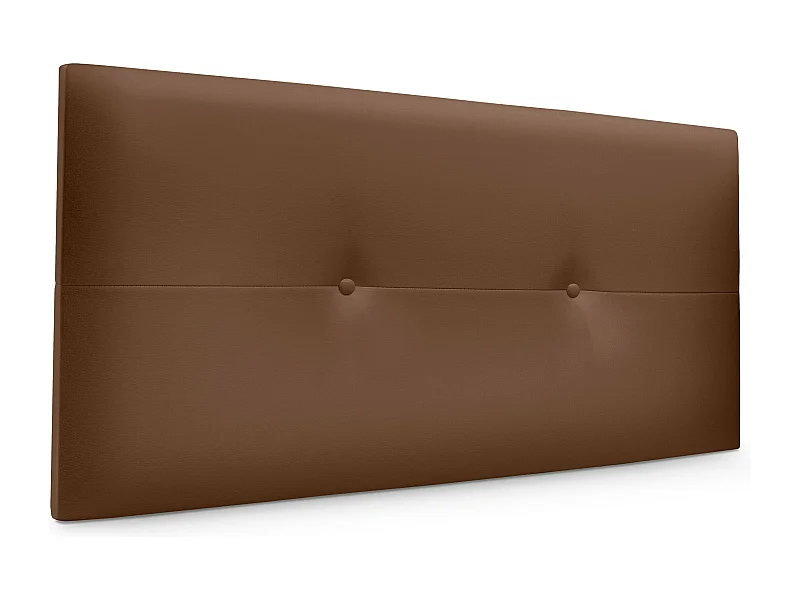 DHOME Kopfteil aus Kunstleder mit Knöpfen 90x50cm Betten 80/90 - Lehm