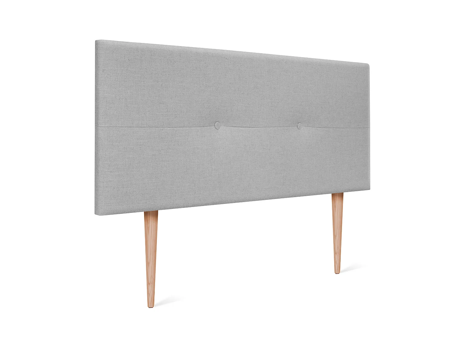DHOME Tête de lit en lin naturel avec Boutons 110x105cm avec pieds Lits 105 - Gris clair