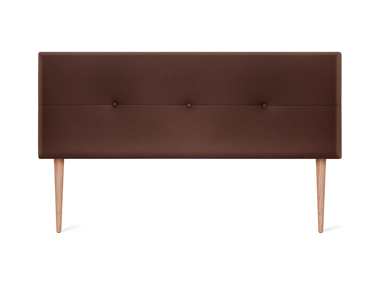 DHOME Tête de lit similicuir avec Boutons 145x105cm avec pieds Lits 135/140 - Chocolat