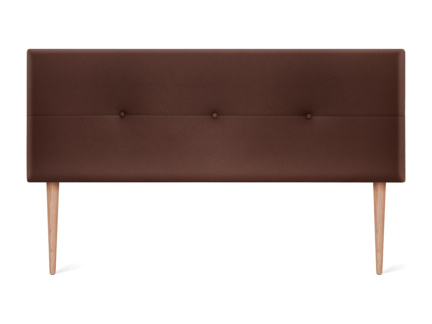 DHOME Tête de lit similicuir avec Boutons 145x105cm avec pieds Lits 135/140 - Chocolat