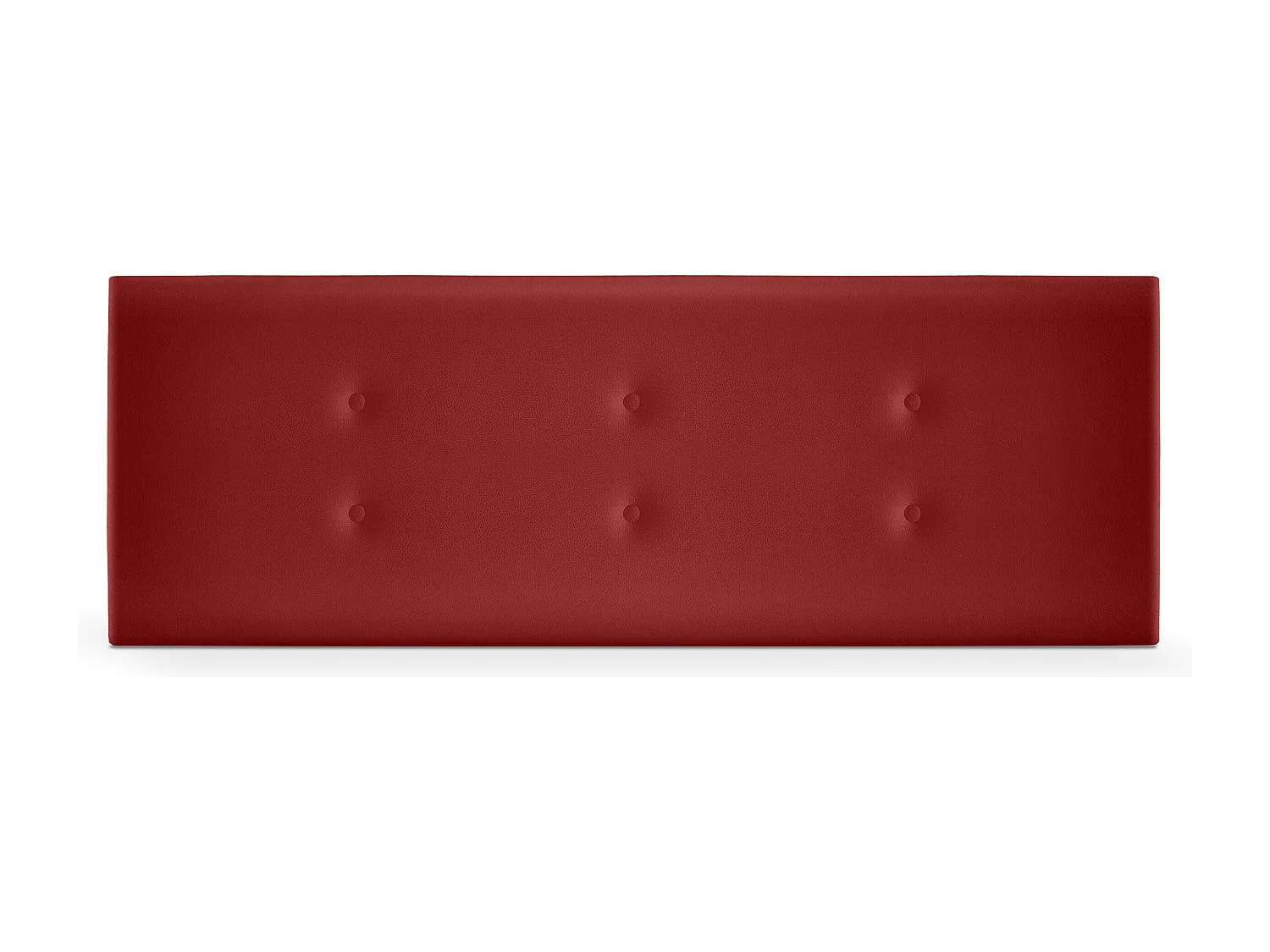 DHOME Tête de lit similicuir avec 2 rangées de boutons 145x50cm Lits 135/140 - Rouge