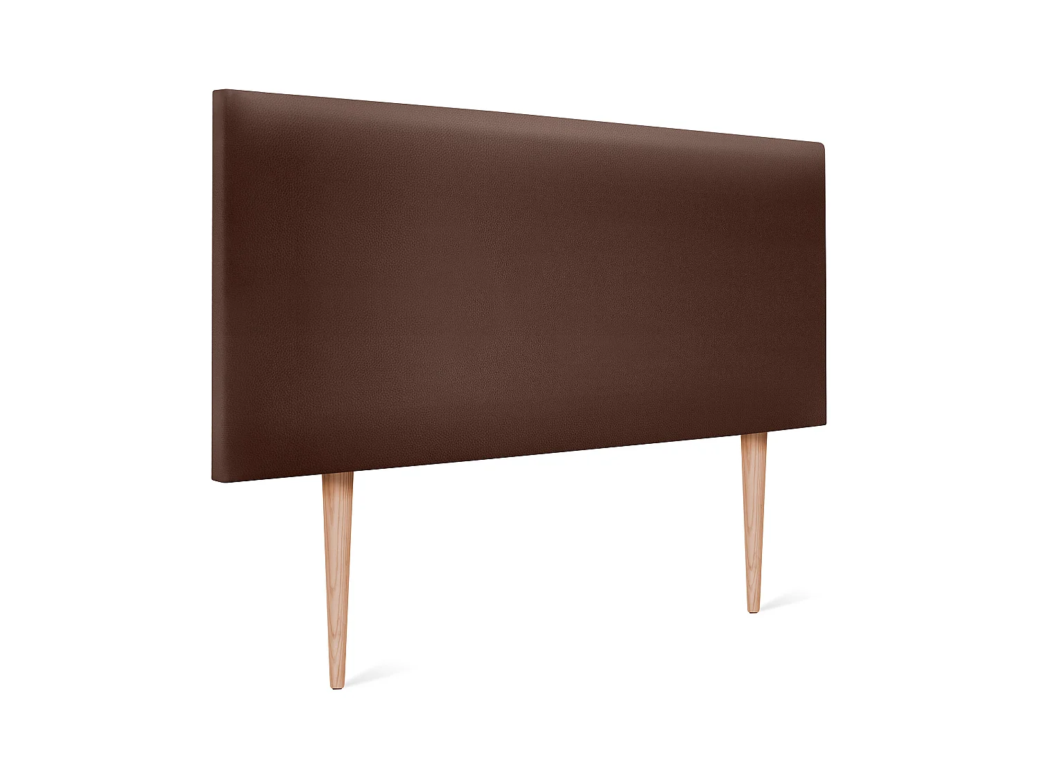 DHOME Tête de lit simili cuir lisse 95x105cm avec pieds Lits 90 - Chocolat
