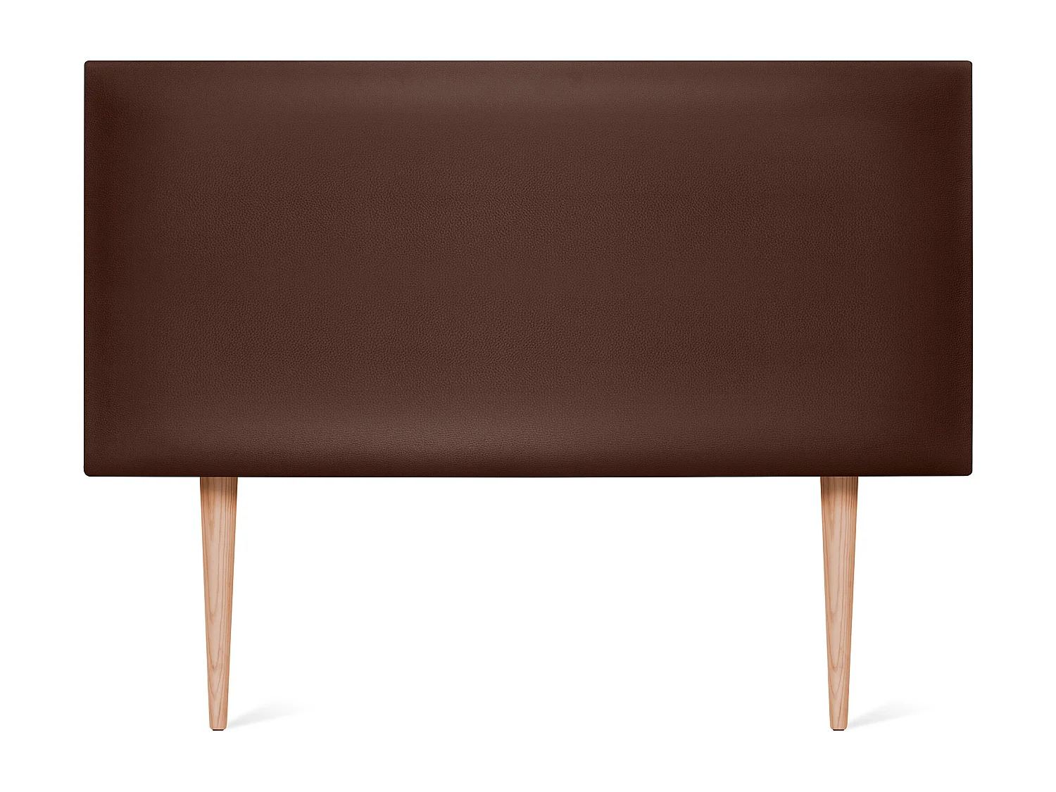 DHOME Tête de lit simili cuir lisse 95x105cm avec pieds Lits 90 - Chocolat