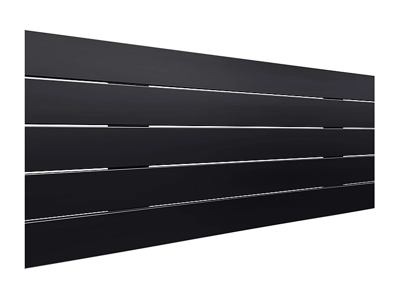 DHOME Recyceltes Holz-Kopfteil MDF Horizontal Pallet Style 95x46cm Betten 90 - Massiv Schwarz