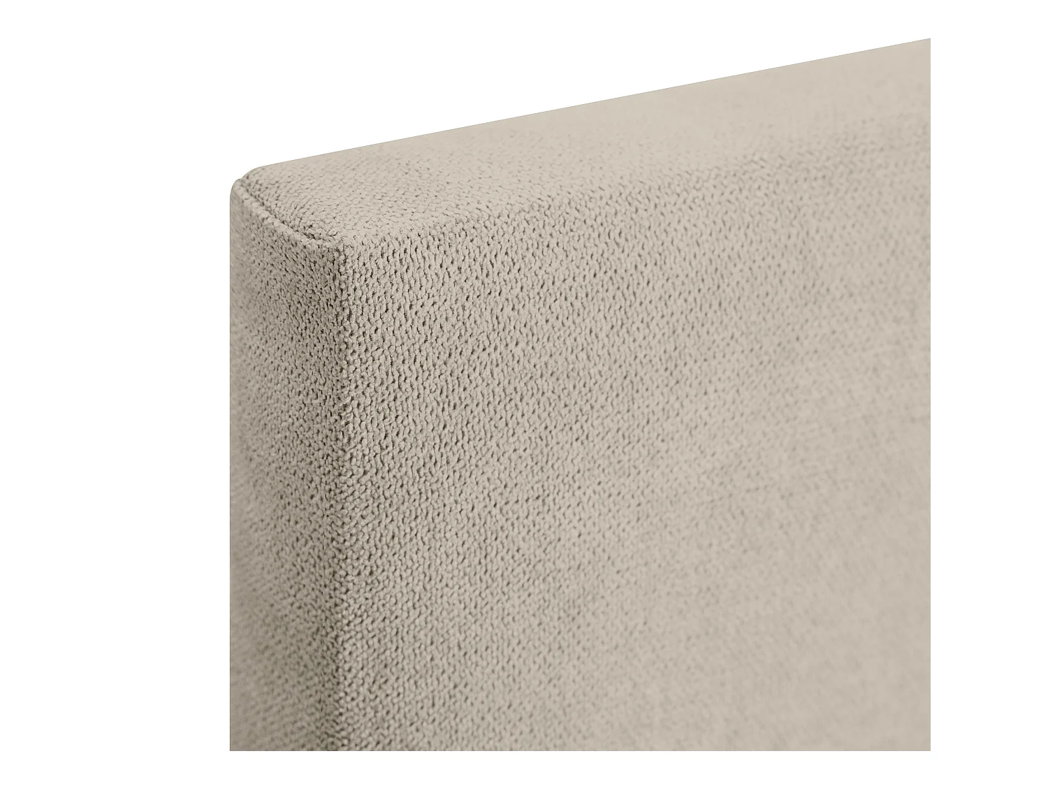 DHOME Testiera in de Tessuto Aqualine Liscio 110x105cm Con le gambe Letti 105 - Beige
