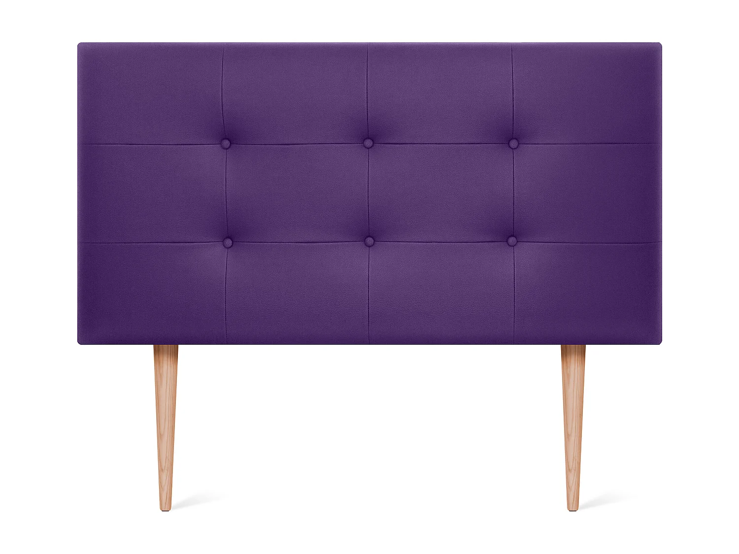 DHOME Getuft kunstleer hoofdeinde 105x115cm met bedpoten 105 - Lila