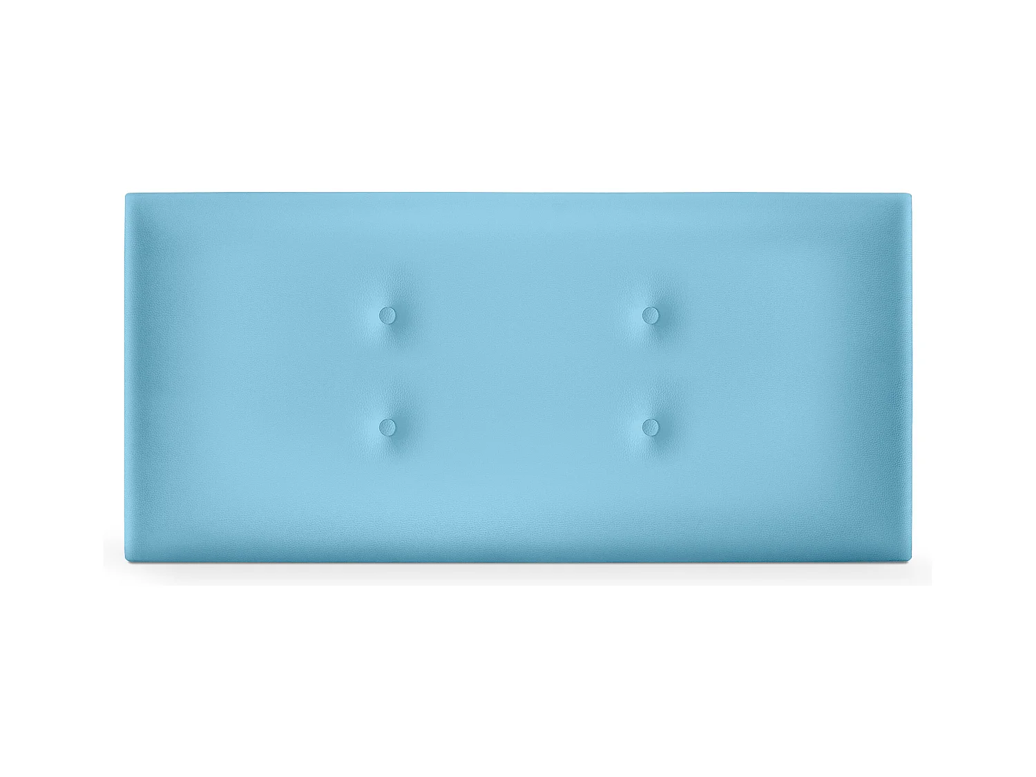 DHOME Tête de lit similicuir avec 2 rangées de boutons 105x50cm Lits 105 - Bleu Ciel