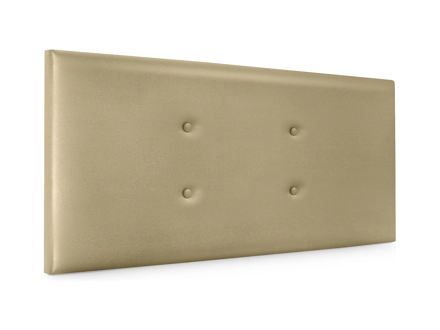 DHOME Tête de lit similicuir avec 2 rangées de boutons 90x50cm Lits 80/90 - Champagne