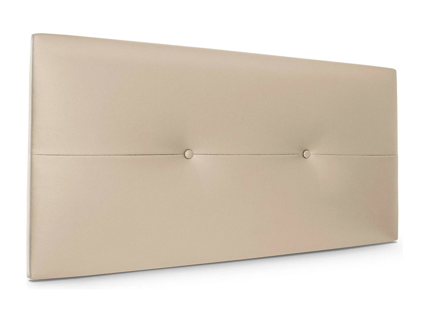 DHOME Kopfteil aus Kunstleder mit Knöpfen 110x50cm Betten 105 - Beige