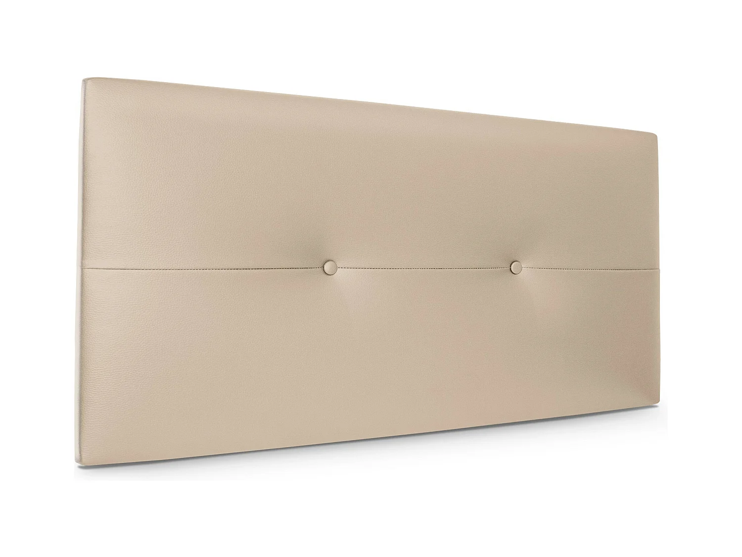 DHOME Kopfteil aus Kunstleder mit Knöpfen 110x50cm Betten 105 - Beige