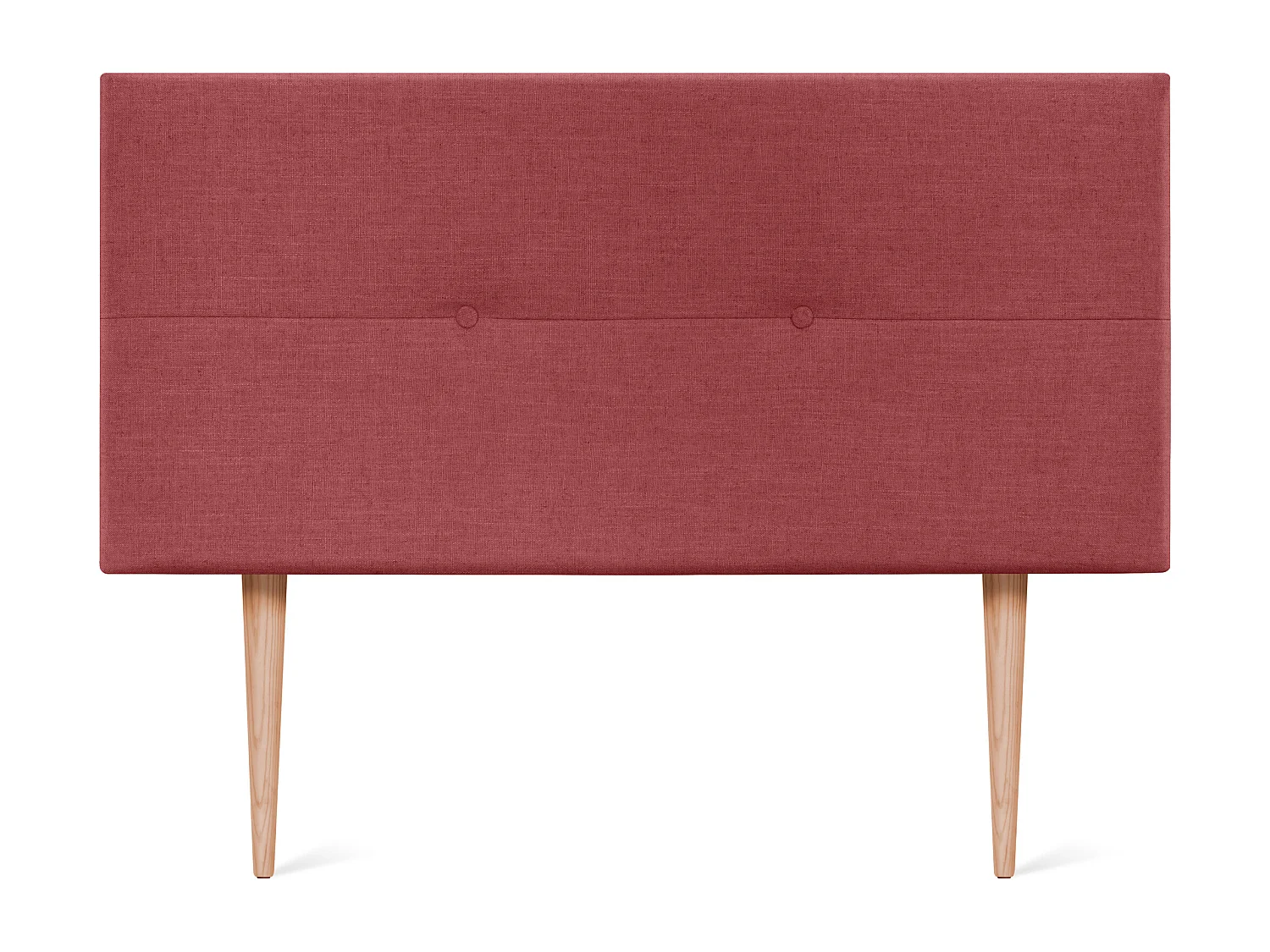 DHOME Kopfteil aus Naturleinen mit Knöpfen 105x105cm Mit Beinen Betten 105 - Rot