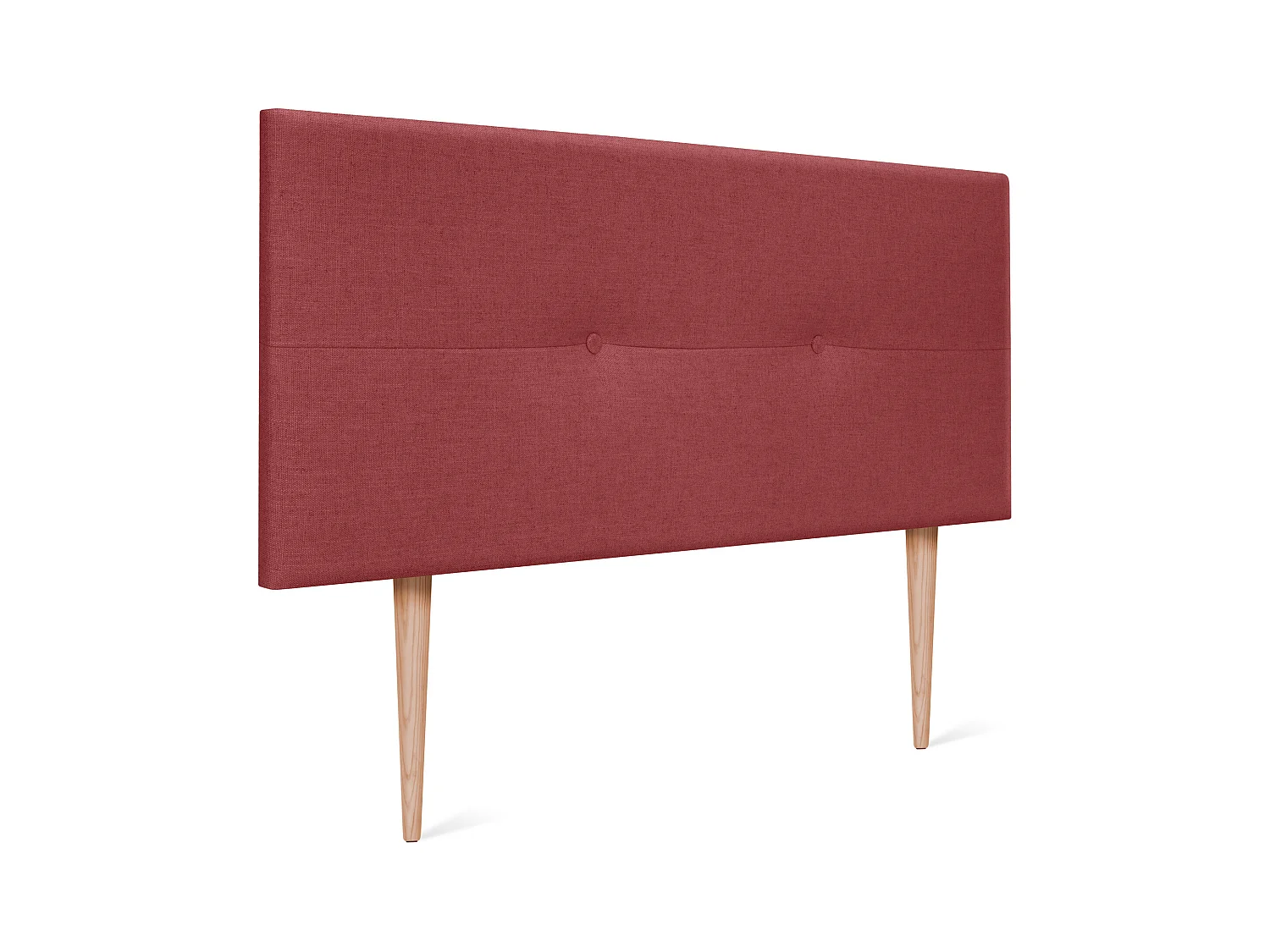 DHOME Tête de lit en lin naturel avec Boutons 105x105cm avec pieds Lits 105 - Rouge