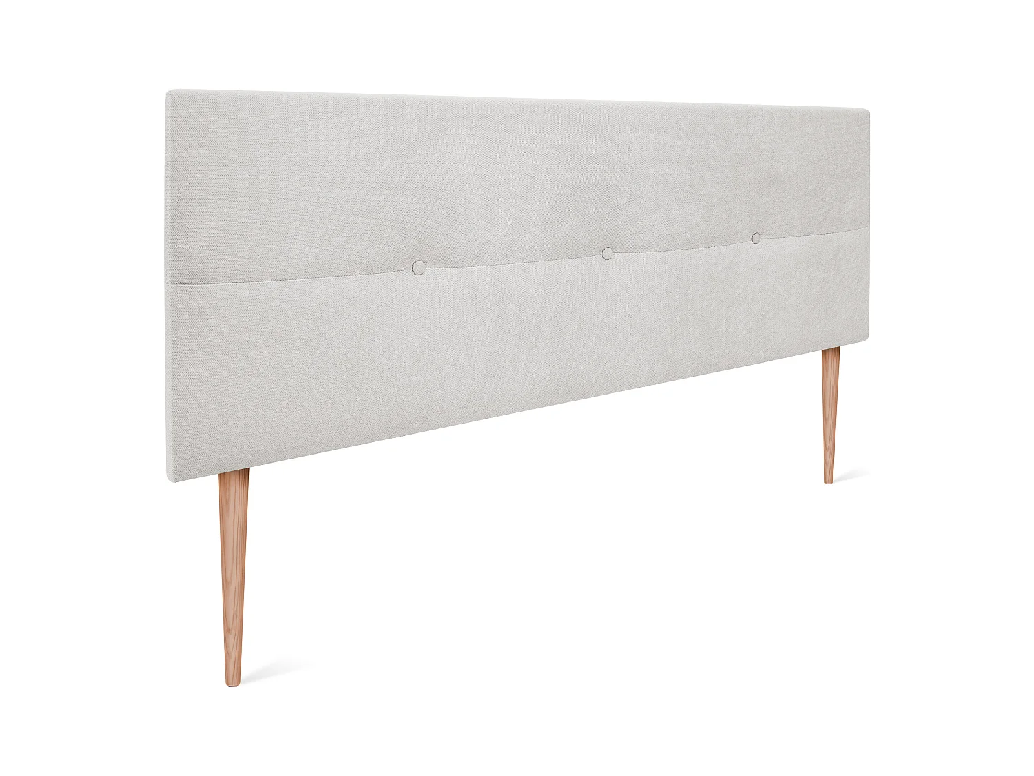 DHOME Tête de lit en tissu Aqualine avec Boutons 150x105cm avec pieds Lits 150 - Gris perle