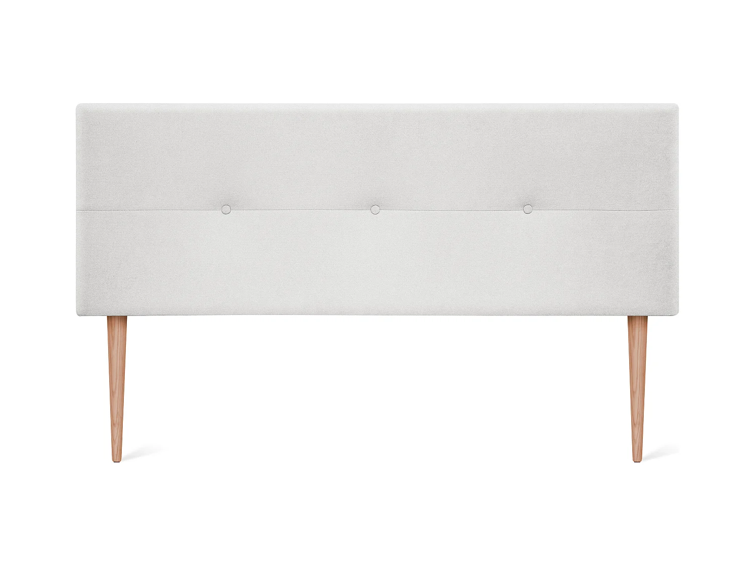 DHOME Testiera in de Tessuto Aqualine con bottoni 150x105cm Con le gambe Letti 150 - Grigio Perla