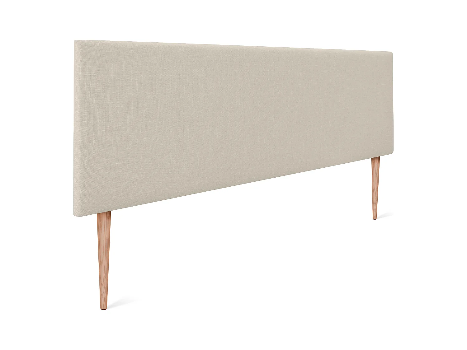 DHOME Tête de lit en lin naturel lisse 160x105cm avec pieds Lits 150/160 - Beig