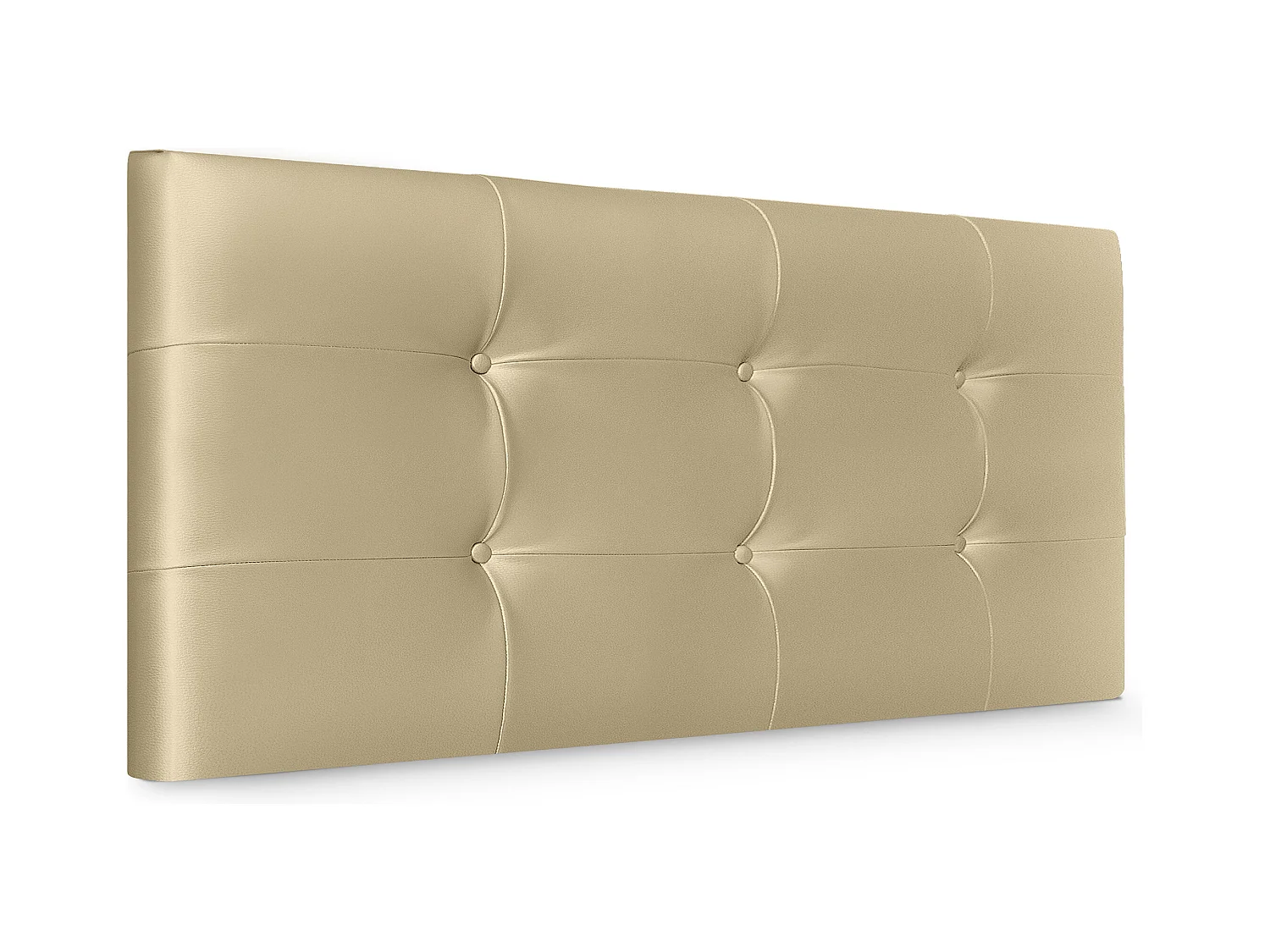 DHOME Tête de lit en Similicuir Capitonné 90x60cm Lits 80/90 - Champagne