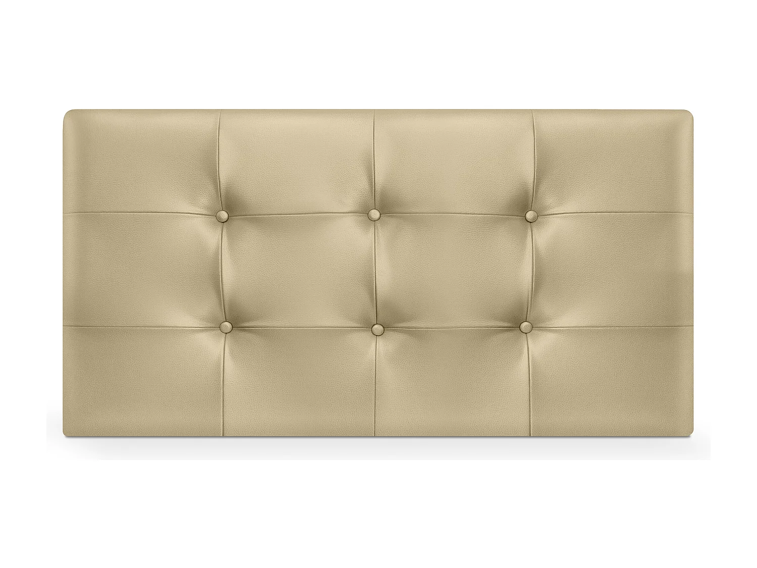 DHOME Cabecero de Polipiel Capitoné 90x60cm Camas 80/90 - Champán