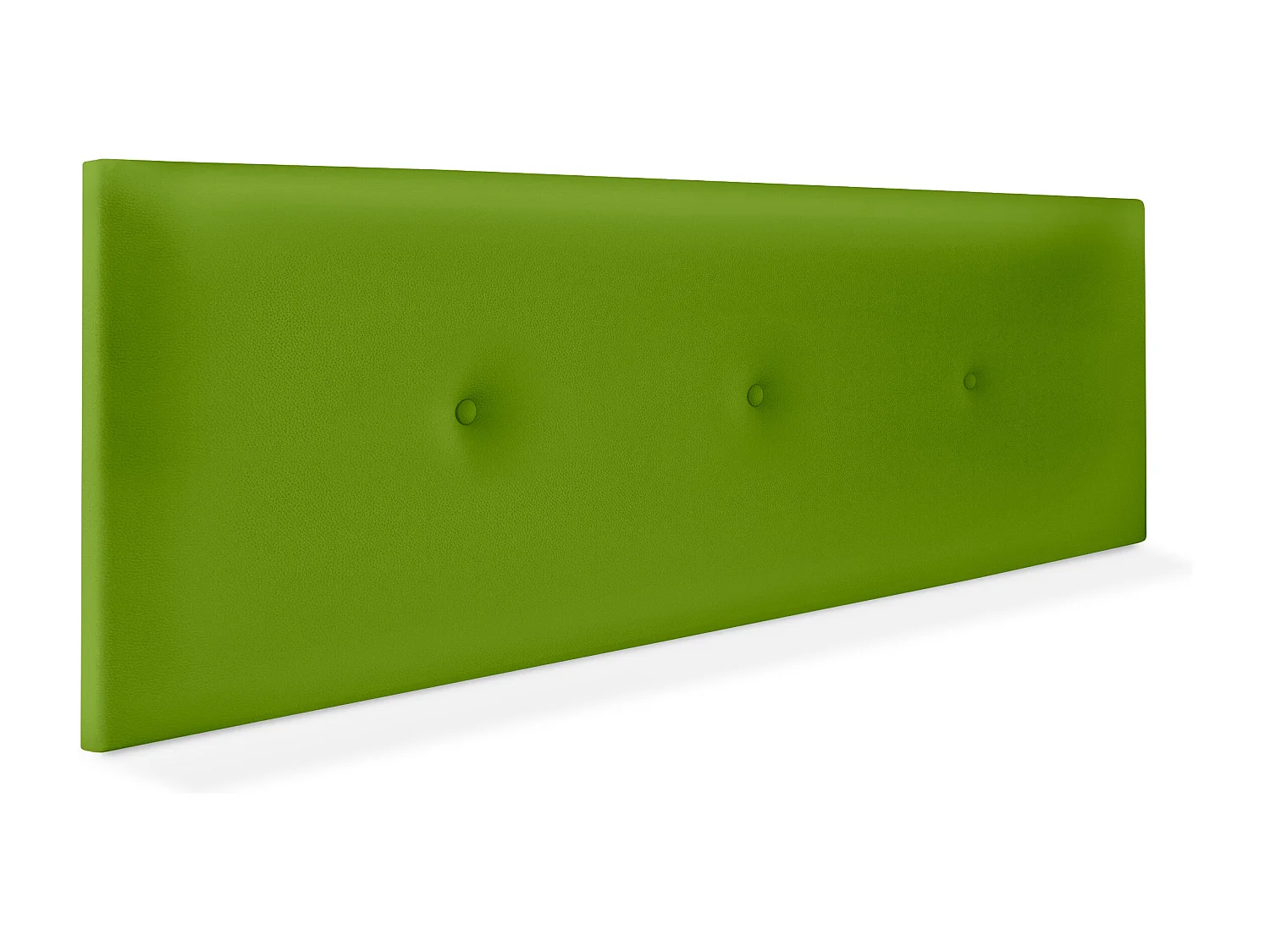 DHOME Cabeceira de  Couro sintético Liso com Botões 150x50cm Camas 150 - Verde