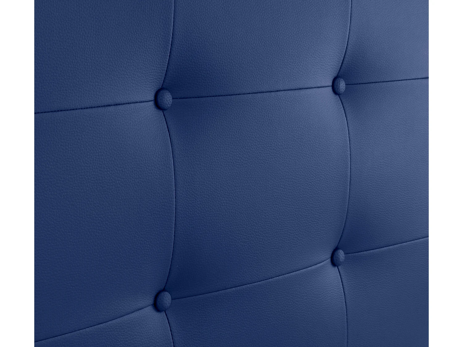 DHOME Getuft kunstleer hoofdeinde 110x115cm met bedpoten 105 - Blauw