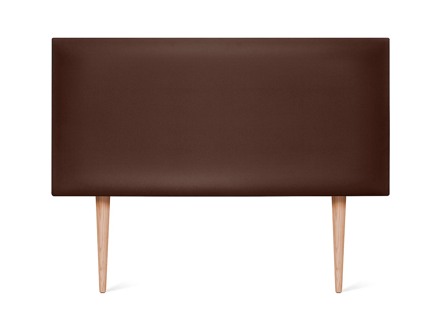 DHOME Tête de lit simili cuir lisse 110x105cm avec pieds Lits 105 - Chocolat