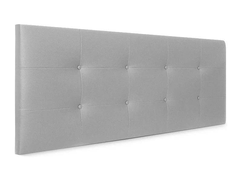 DHOME Tête de Lit en Similicuir Capitonnée 135x60cm Lit 120/135 - Gris Clair